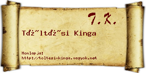 Töltési Kinga névjegykártya